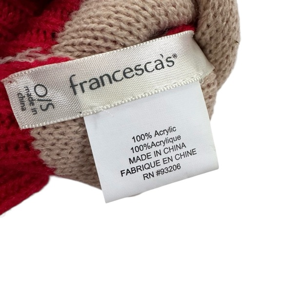 NWT Francesca’s Me and You Heart Knit Mittens Red - Picture 3 of 6